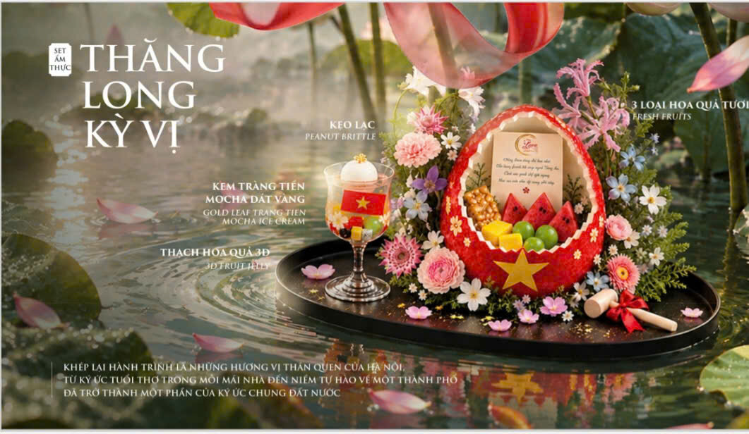 Thực đơn Thăng Long Kỳ Vị đi cùng màn kết The Love of Thăng Long